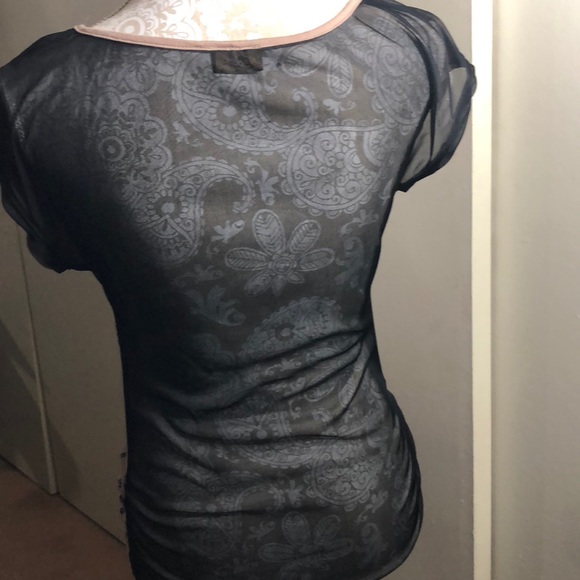 Medium nude and black fashion top - Picture 3 of 4